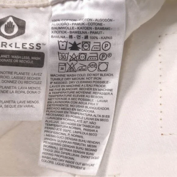 NWT Levi’s PREMIUM 501 Denim Shorts High Rise Button Fly Cutoffs White Size 28